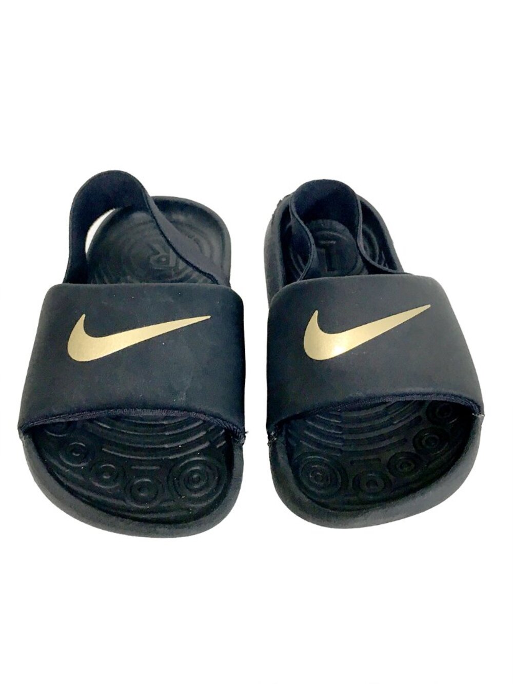 Nike Kids Sandals Black & Gold Size 7C